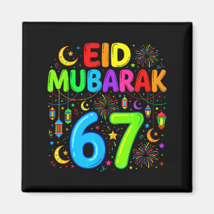 Aimant 67 six sept joyeux eid mubarak enfants eid al