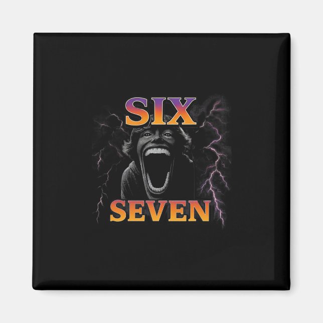 Aimant 67 Six Seven Bootleg 6 7 Meme Design Funny 6 7  (Devant)