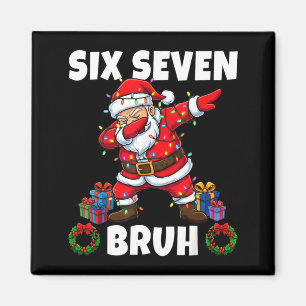 Aimant 67 Six Seven Bruh Père Noël Dabbing Noël Drôle 6