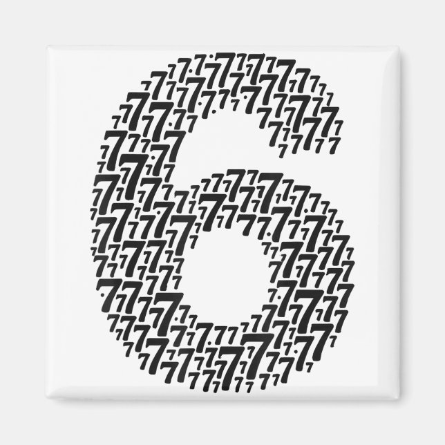 Aimant 67 Six Seven Cool Conception Correspondant 6 Et 7  (Devant)