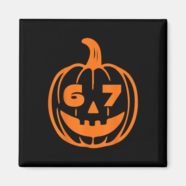 Aimant 67 Six Seven Déguisement Halloween Pour Étudiants  (Devant)