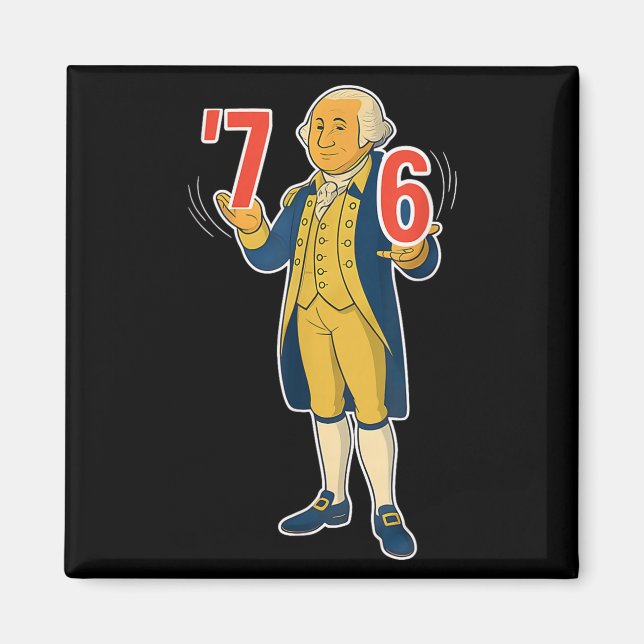 Aimant 67 Six Seven Drôle George Washington Meme  (Devant)
