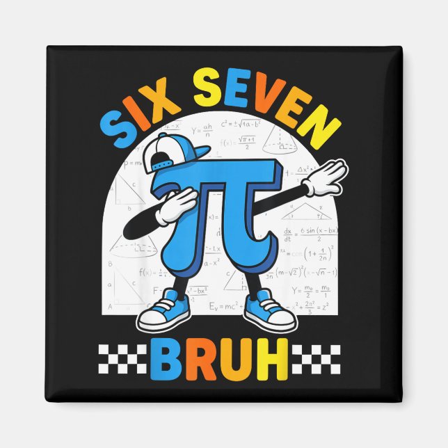 Aimant 67 six seven meme math funny day math teacher men (Devant)