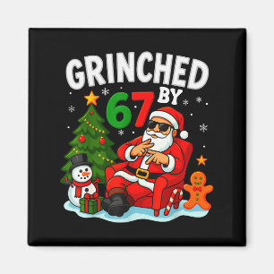 Aimant 67 Six Seven Mème Noël Grinché Par 6-7 Génération