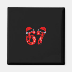 Aimant 67 Six Seven Nouveauté Noël Chapeau de Père Noël F