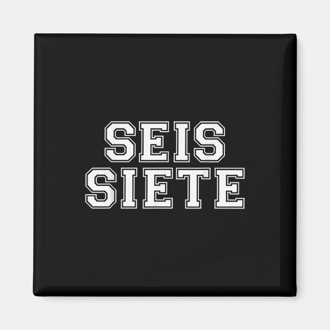 Aimant 67 Six Seven Seis Siete Noël Spanish Brainrot (Devant)