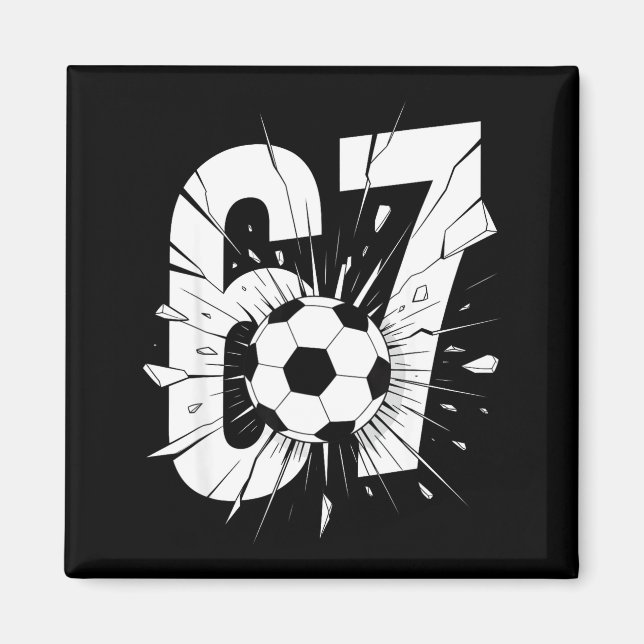 Aimant 67 Soccer Six Seven 6 7 Meme 67  (Devant)