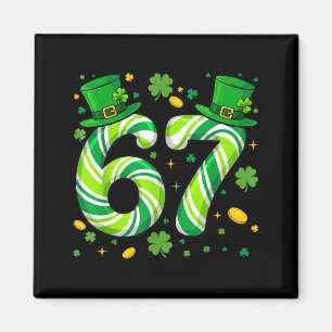 Aimant 67 St Patricks Drôle Six Seven Meme Leprechaun Gar