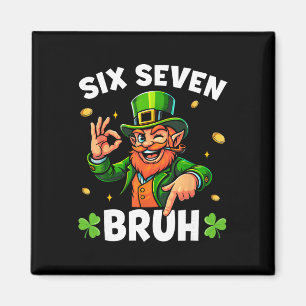 Aimant 67 St Patricks Drôle Six Seven Meme Leprechaun Gar