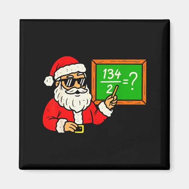 Aimant 67 Teacher Christmas Santa Six Seven Meme Brainrot (Devant)