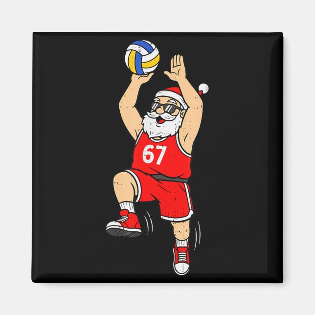 Aimant 67 Volleyball Santa Six Seven Meme Christmas Srt M (Devant)