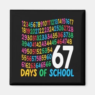 Aimant 67e jour d'école 67 nombres mathématiques enseigna