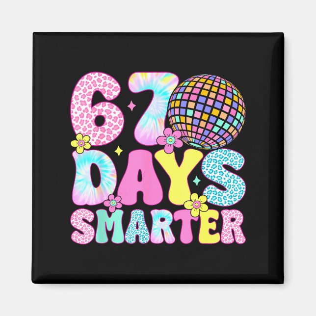 Aimant 67th Days Smarter Smile Face 67 Days School Teache (Devant)