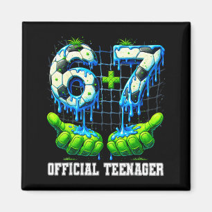 Aimant 6+7 13 ans adolescent soccer goutte 13e anniversai