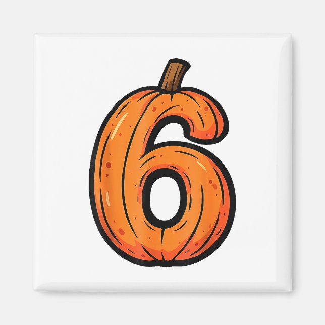 Aimant 6 7 Citrouille Drôle Six Sept Mème Costume Hallowe (Devant)