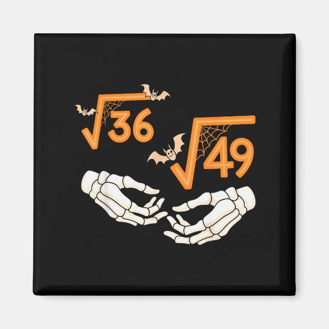Aimant 6 7 Halloween Math Racine Carrée 67 Meme Gen Alpha (Devant)