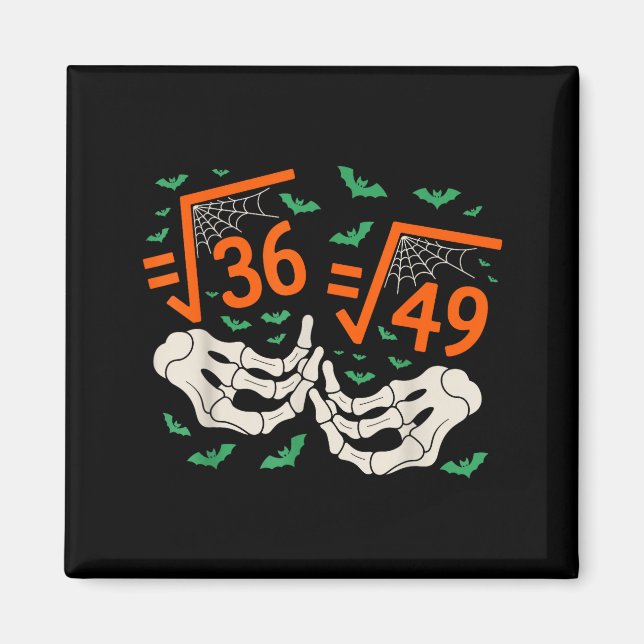 Aimant 6 7 Halloween Math Racine Carrée 67 Meme Gen Alpha (Devant)