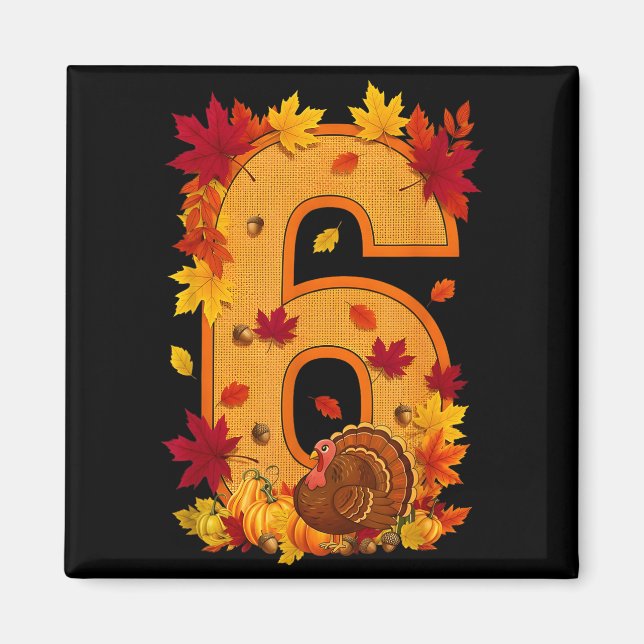 Aimant 6 7 Mème Amusant Six Sept Design Couples Thanksgiv (Devant)
