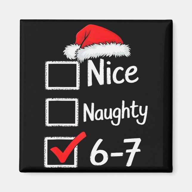 Aimant 6-7 Mème Nice Mauvais 67 Noël  (Devant)
