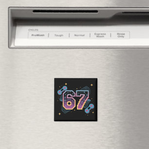 Aimant 6 7 Six Seven Gaming Gen Z Alpha Argot de mème