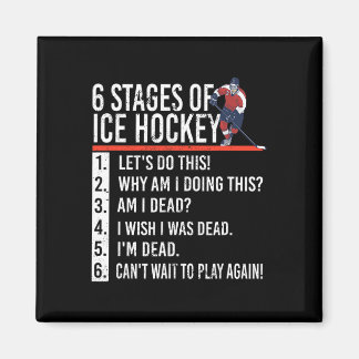 Aimant 6 Étapes du hockey sur glace et du hockey