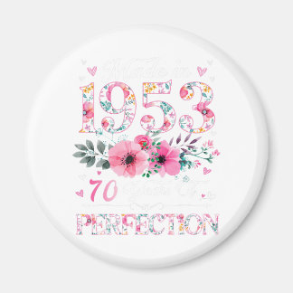 Aimant 70 Ans Fabriqué En 1953 Floral 70e Anniversaire Ca