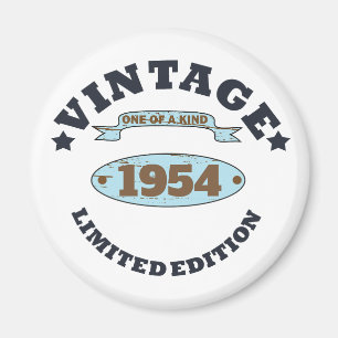 Aimant 70e anniversaire vintage personnalisé