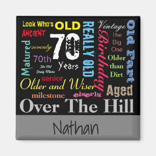 Aimant 70ème Joyeux Jour de la Marche dans un style Graf