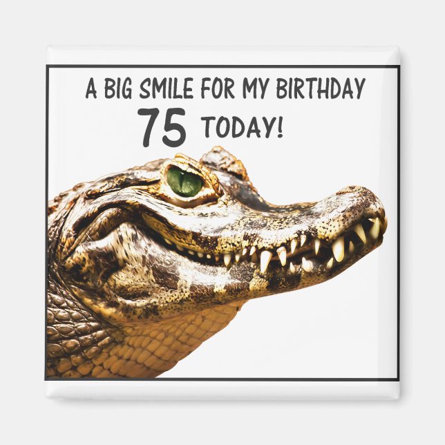 Aimant 75e anniversaire Alligator Smile (Devant)
