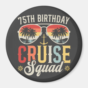 Aimant 75E Anniversaire Cercle de correspondance famille 