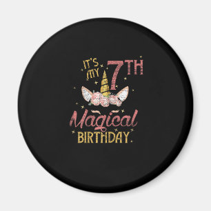 Aimant 7 Anniversaire Cadeau fille Unicorn 7e anniversair