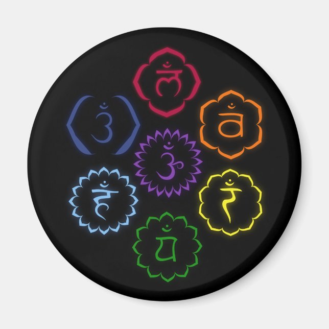 Aimant 7 chakras en cercle (Devant)