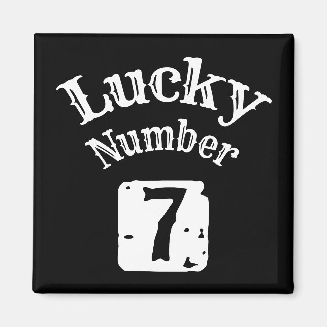 Aimant 7 - Lucky numéro 7 Luck (Devant)