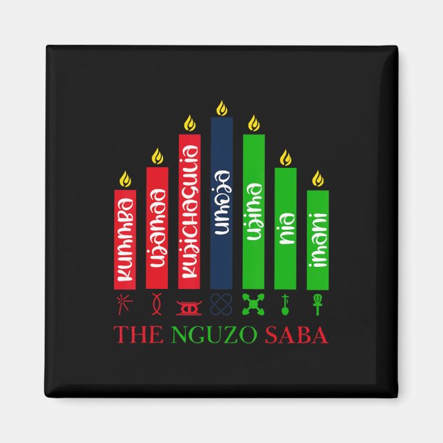 Aimant 7 Principes De Kwanzaa (Devant)