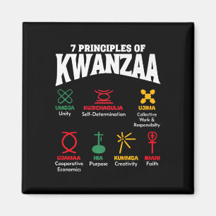 Aimant 7 Principes De Kwanzaa Hommes De Fierté Africaine-