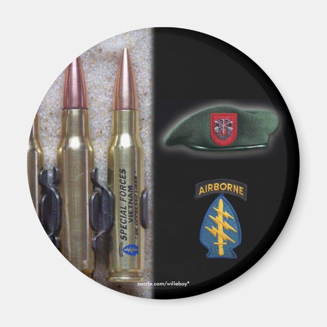 Aimant 7e patch du groupe des forces spéciales vietnam ma (Devant)