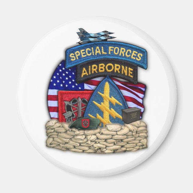 Aimant 7e vétérans du groupe des forces spéciales vétéran (Devant)