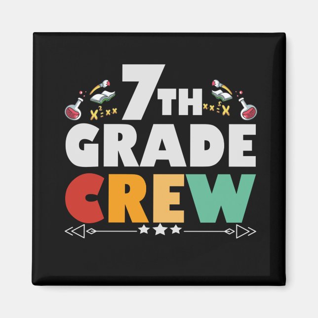 Aimant 7TH Grade Crew Funny Back To School Venin (Devant)