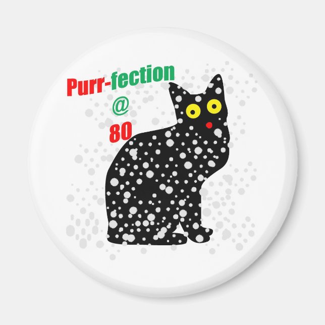 Aimant 80 Purr-fection de chats de neige (Devant)