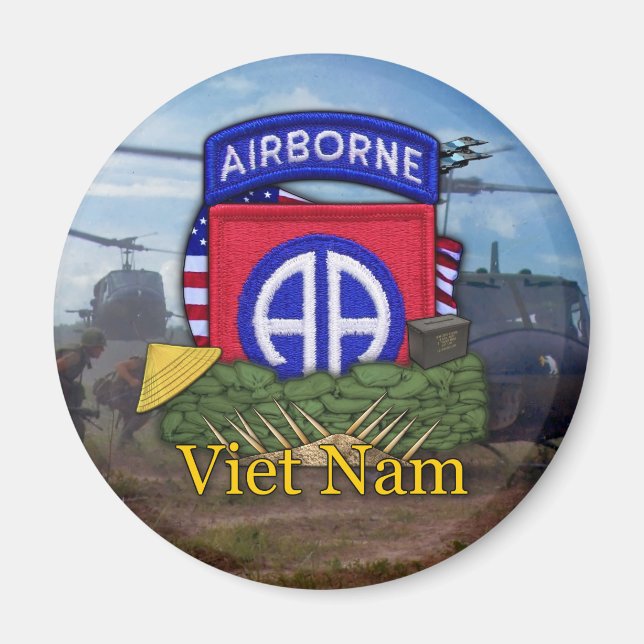 Aimant 82e division aéroportée vétérans du vietnam Magne (Devant)