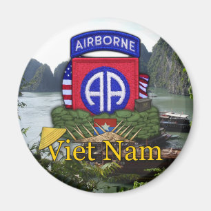 Aimant 82e division aéroportée vietnam vc rvn vétérinaire