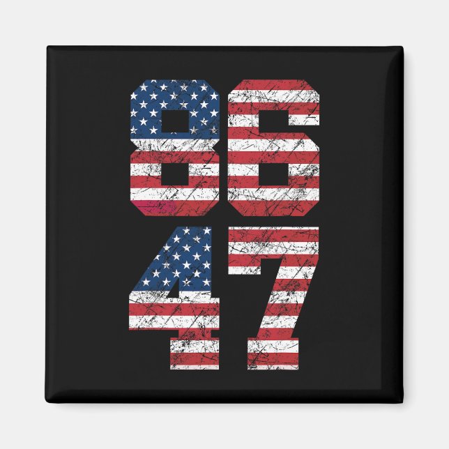 Aimant 8647 Anti Trump 86 47 Retro Anti-Trump Us Flag Pre (Devant)