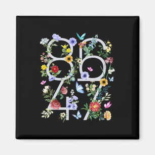 Aimant 8647 Floral Boho Anti Trump Subtil