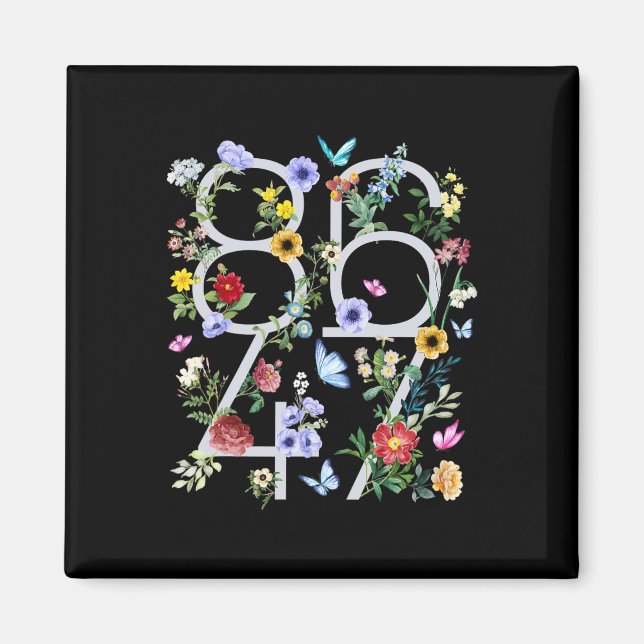 Aimant 8647 Floral Boho Anti Trump Subtil  (Devant)