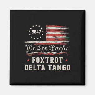 Aimant 8647 Foxtrots Deltas Tangos Drapeau Amérique