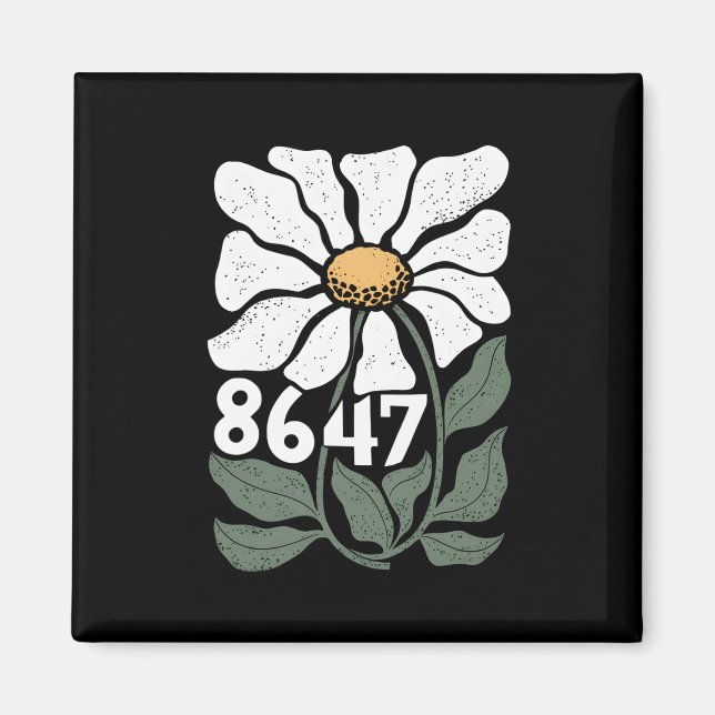 Aimant 8647 Résiste à la marguerite subtile florale Foxtr (Devant)