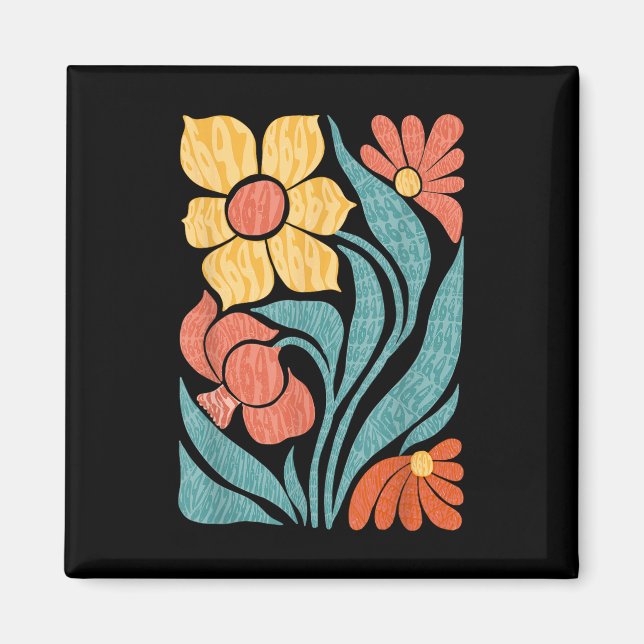 Aimant 8647 Subtle Anti Trump Floral Boho (Devant)