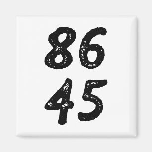 Aimant 86 45 Anti Trump Retro en détresse Style Vintage
