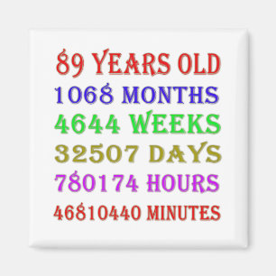 Aimant 89e jalon de l'anniversaire