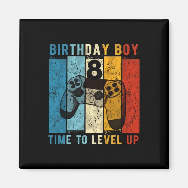 Aimant 8 Anniversaire Garçon 8 Temps Pour Niveau 8e Bir (Devant)